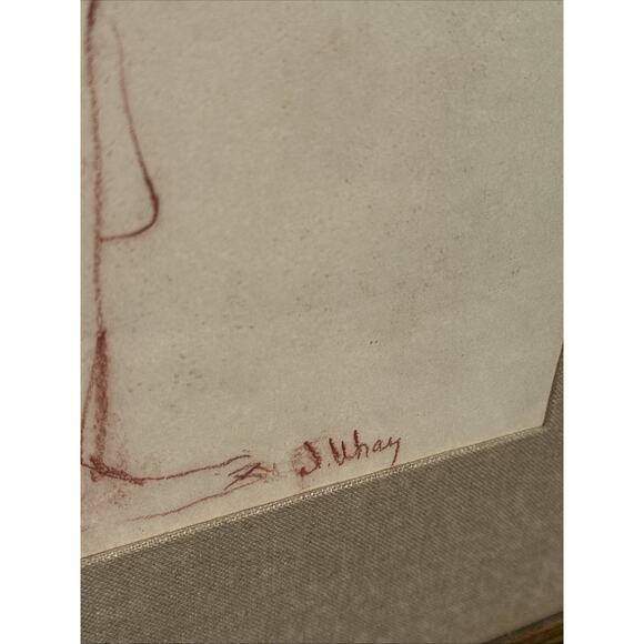 Mcm Original Sketch Still Life Nude Signed J Whay? Rare One Of A Kind - Picture 3 of 8